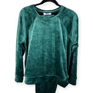 Magacshigoni Plush Green Luxury Jumpsuit 2 Piece Womens M NWT